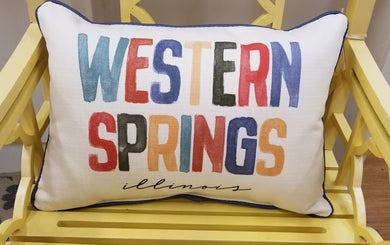 Western Springs Colorful Lumbar pillow