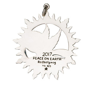 Peace on Earth sterling silver pendant