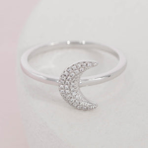 Mooning Over You diamond and  sterling silver ring by Ella Stein