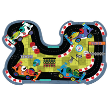 Cars 80pc "Race Track" Shaped Jigsaw with Shaped Box