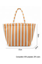 Striped Terry Large Beach Tote Bag: Dark Green / ONE SIZE
