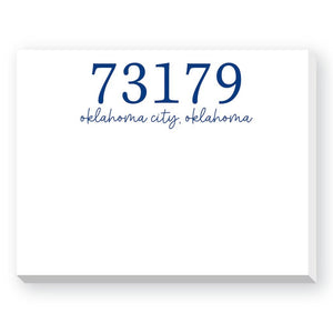 ZIP CODE DITTIE NOTEPAD: Navy