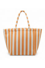 Striped Terry Large Beach Tote Bag: Dark Green / ONE SIZE