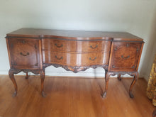 Vintage Dining Room Set rare Burled Acacia wood 1940s