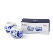 Blue Italian Tealight Holders Set of 2: BLUE ITALIAN LOCAL PICK UP ONLY