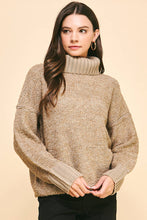 TURTLE NECK LONG SLEEVES SWEATER - 5476W: DUSTY PINK / M