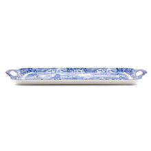 Blue Italian Large Melamine Handled Tray: Melamine / Blue Italian LOCAL PICK UP ONLY