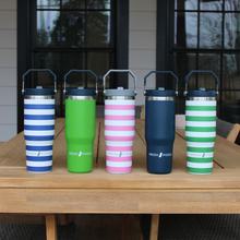 Forest Insulated Tumbler: Green Stripe