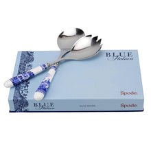 Spode Blue Italian Set of 2 Salad Servers LOCAL PICK UP ONLY