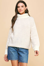 TURTLE NECK LONG SLEEVES SWEATER - 5476W: DUSTY PINK / S