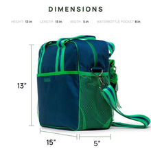Lola Pickleball Tote: Green/White Stripe