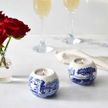 Blue Italian Tealight Holders Set of 2: BLUE ITALIAN LOCAL PICK UP ONLY
