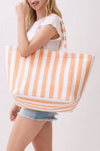 Striped Terry Large Beach Tote Bag: Dark Green / ONE SIZE
