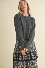 LONG PUFF SLEEVE SWEATER CARDIGAN MSW11018: Red / S