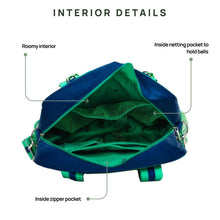 Lola Pickleball Tote: Green/White Stripe