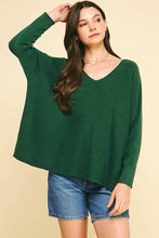 SOFT V NECK KNIT SWEATER - 5035W: GARNET / M