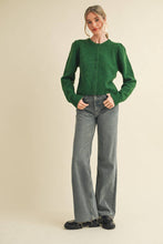 LONG PUFF SLEEVE SWEATER CARDIGAN MSW11018: Red / L