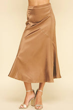 SLIKY BLOCK DETAILED MIDI SKIRTS - 6540SB: CAMEL / S