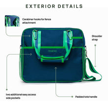 Lola Pickleball Tote: Green/White Stripe