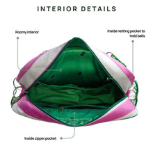 Lola Pickleball Tote: Green/White Stripe