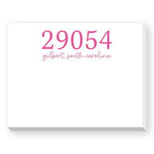 ZIP CODE DITTIE NOTEPAD: Navy