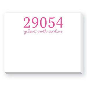 ZIP CODE DITTIE NOTEPAD: Navy