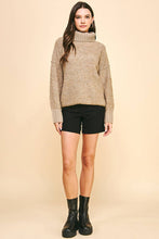 TURTLE NECK LONG SLEEVES SWEATER - 5476W: DUSTY PINK / S