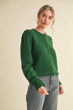 LONG PUFF SLEEVE SWEATER CARDIGAN MSW11018: Red / L