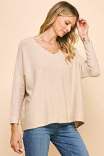SOFT V NECK KNIT SWEATER - 5035W: GARNET / S