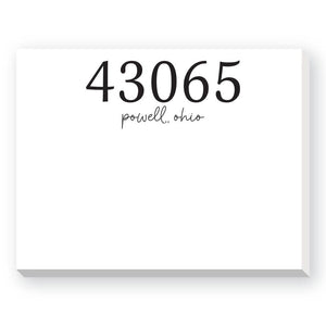 ZIP CODE DITTIE NOTEPAD: Navy