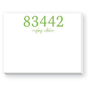 ZIP CODE DITTIE NOTEPAD: Navy