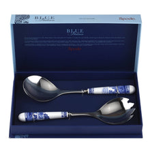 Spode Blue Italian Set of 2 Salad Servers LOCAL PICK UP ONLY