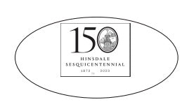 Hinsdale, IL sesquicentennial Ornament 150 years