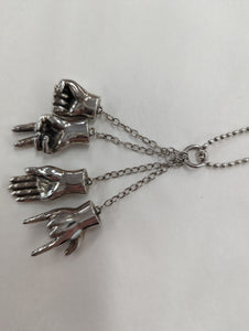 Rare Redbalifrog Rock Paper Scissors necklace