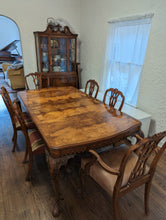 Vintage Dining Room Set rare Burled Acacia wood 1940s