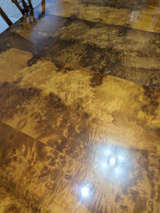 Vintage Dining Room Set rare Burled Acacia wood 1940s