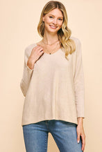 SOFT V NECK KNIT SWEATER - 5035W: GARNET / S