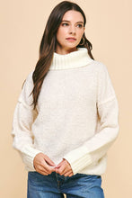 TURTLE NECK LONG SLEEVES SWEATER - 5476W: DUSTY PINK / M