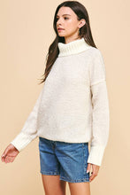 TURTLE NECK LONG SLEEVES SWEATER - 5476W: DUSTY PINK / M