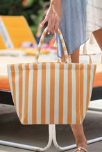 Striped Terry Large Beach Tote Bag: Dark Green / ONE SIZE
