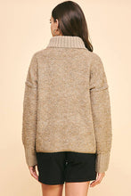 TURTLE NECK LONG SLEEVES SWEATER - 5476W: DUSTY PINK / M