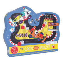 Cars 80pc "Race Track" Shaped Jigsaw with Shaped Box