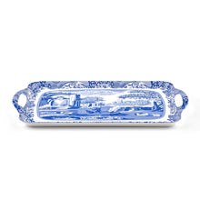 Blue Italian Large Melamine Handled Tray: Melamine / Blue Italian LOCAL PICK UP ONLY