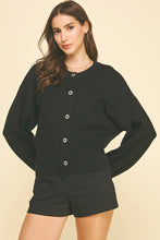 JEWEL BUTTON DOWN CARDIGAN - 6441W : Red / ML