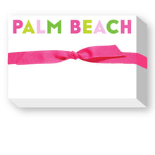 RAINBOW BIG & BOLD CUSTOM NOTEPAD: BLUE/GREEN RAINBOW NAVY RIBBON