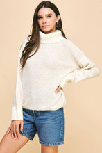TURTLE NECK LONG SLEEVES SWEATER - 5476W: DUSTY PINK / S