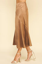 SLIKY BLOCK DETAILED MIDI SKIRTS - 6540SB: CAMEL / M