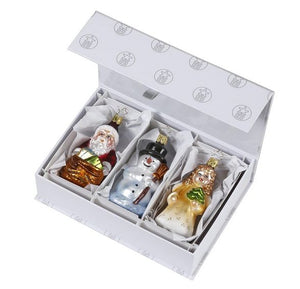 Merry Christmas gift set Inge-glas ornaments Germany