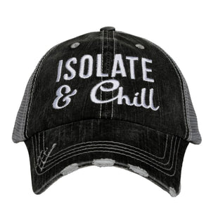 Trucker hat embroidered: Isolate and Chill