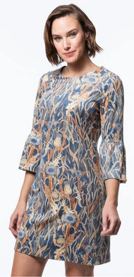 Sydney faux suede printed dress